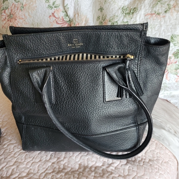 Kate Spade Large Black Pebbled Leather Satchel - Picture 3 of 3